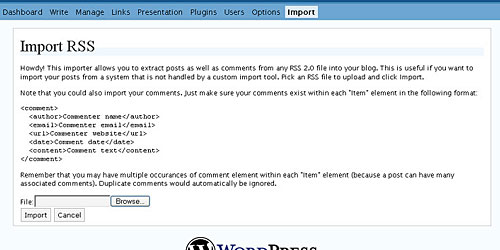 WP RSS Importer