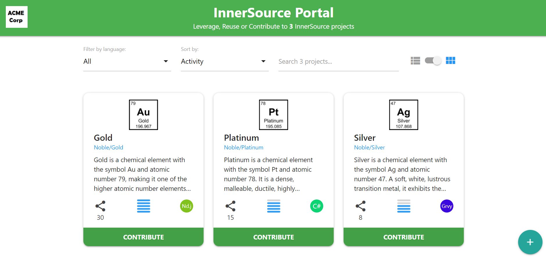 InnerSource Discovery Portal